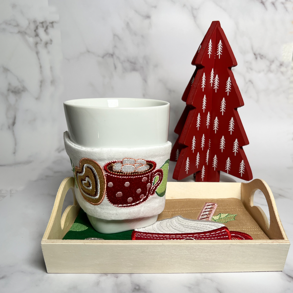 Cozy Mug Rug, Cup Cozy and Tray Gift Set