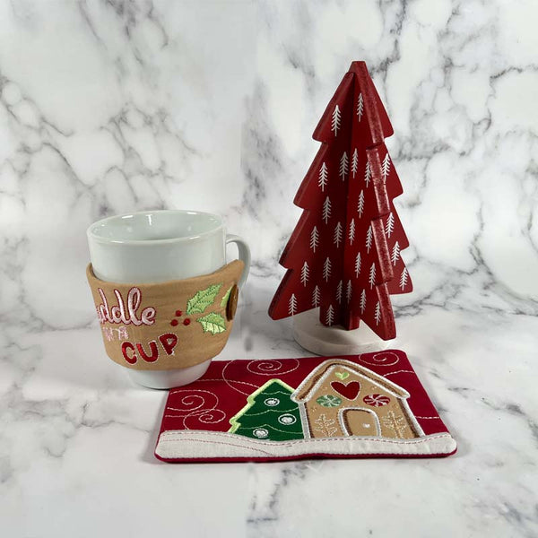 Cuddle in a Cup Mug Rug and Cup Cozy Holiday Gift S