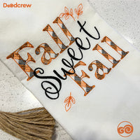 Kitchen Towels Flour Sack Towels Fall Sweet Fall Embroidered Design