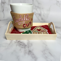 Cozy House Mug Rug, Cup Cozy and Tray Gift Set