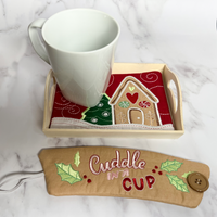 Cozy House Mug Rug, Cup Cozy and Tray Gift Set