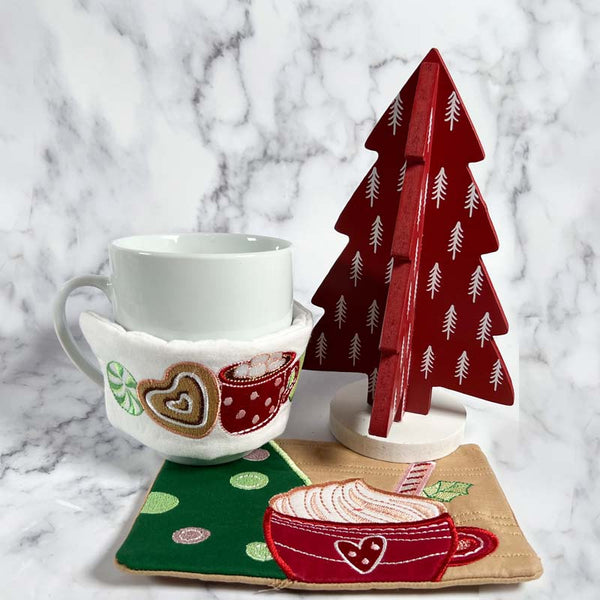 Cocoa Mug Rug and Cup Cozy Holiday Set