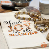 Find Joy Embroidered Heavyweight Cotton Flour Sack Towel - Cozy Fall Vibes