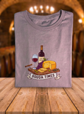 Gouda Times Graphic Tee - Women's Relaxed Fit T-Shirt | San Diego Cheese & Wine Night Shirt, SoCal Foodie Tee