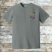 Magical Halloween Youth T-Shirt: Whimsical Mouse Balloons & Bats Design