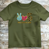 Peace Love Theme Back to School Tee