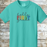 Back to School Embroidered Hello Customized Trendy Tee