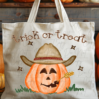 Personalized Halloween Trick or Treat Bag - Customized Pumpkin Tote for Boys