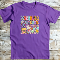 Retro Back-to-School T-Shirt - Customizable Grade Levels for Kids