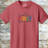 Back to School Embroidered Hello Customized Trendy Tee