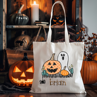 Spooky Ghost Halloween Trick or Treat Tote Bag for Boys - Durable and Fun