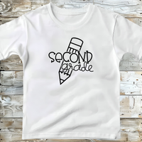 Back to School Tee with Fun Pencil Theme Personalized with School Name