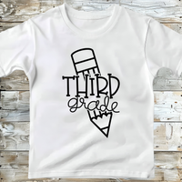 Back to School Tee with Fun Pencil Theme Personalized with School Name