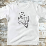 Back to School Tee with Fun Pencil Theme Personalized with School Name