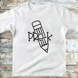 Back to School Tee with Fun Pencil Theme Personalized with School Name