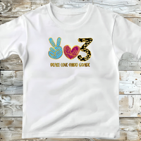 Peace Love Theme Back to School Tee