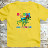 Roaring into Grade" Dinosaur Back-to-School T-Shirt - Customizable for Any Grade Level