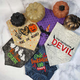 “Halloween Dog Accessories: Embroidered Bandana for Your Furry Friend” Boo Crew