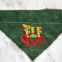Elf Squad Holiday Dog Bandana - Over the Collar