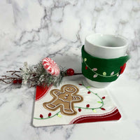 Gingerbread Man Mug Rug and Cup Cozy Holiday Gift