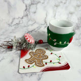 Gingerbread Man Mug Rug and Cup Cozy Holiday Gift
