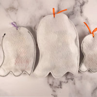 Spooktacular Ghost Pouches  Ideal for Candy, dog treats, and gifts - Bundle of Three - Ships Free